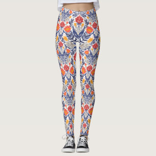 Folk flowers pattern   leggings