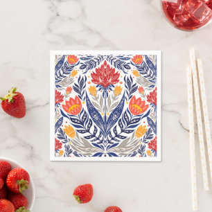 Folk flowers pattern    napkin