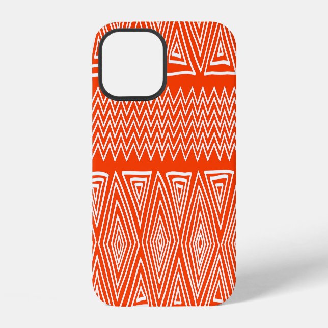 Folk forms, ethnic geometric seamless. iPhone case (Back)