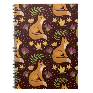 Folk Foxes Spiral Notebook
