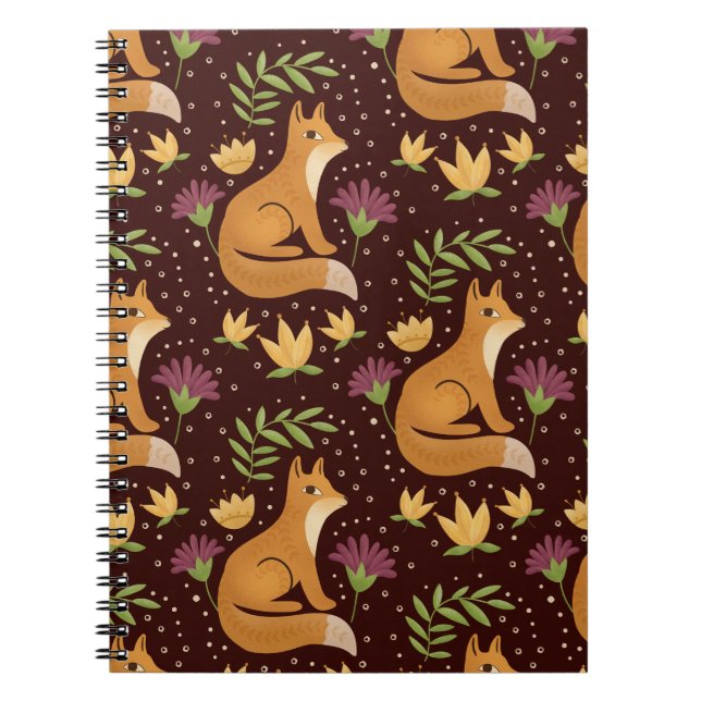 Folk Foxes Spiral Notebook (Front)