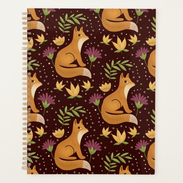 Folk Foxes Spiral Planner (Front)