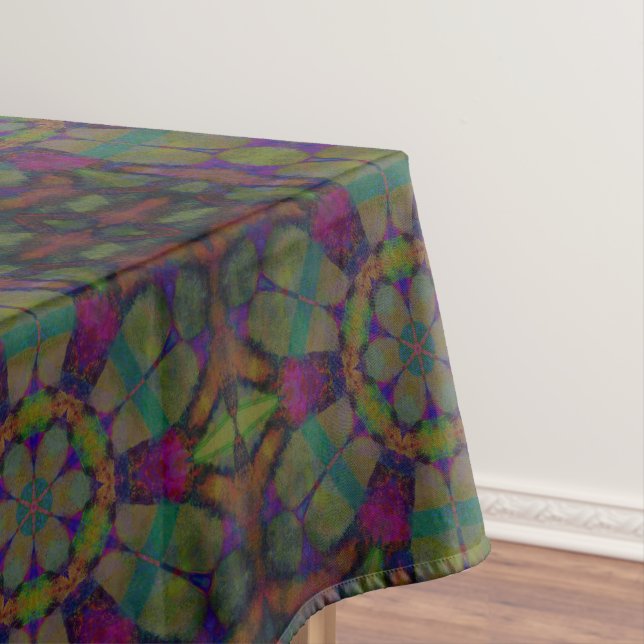 folk geometric pattern composition tablecloth (In Situ)