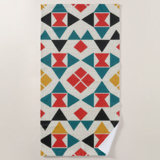 Folk Geometry Beach Towel