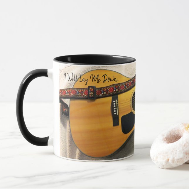 Folk Guitar Mug with Text (With Donut)