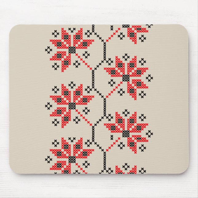 Folk-Inspired Desk Accessory Mouse Pad (Front)