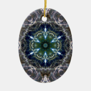 Folk Mandala Ceramic Ornament