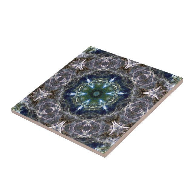 Folk Mandala  Ceramic Tile (Side)