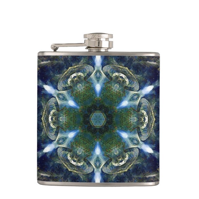 Folk Mandala  Hip Flask (Front)