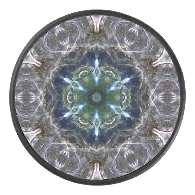 Folk Mandala  Hockey Puck (Front)
