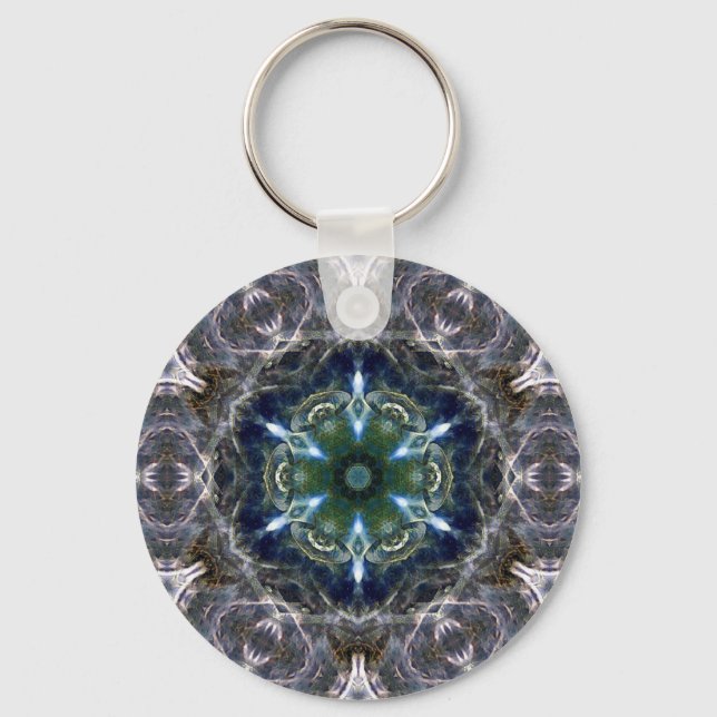 Folk Mandala  Key Ring (Front)
