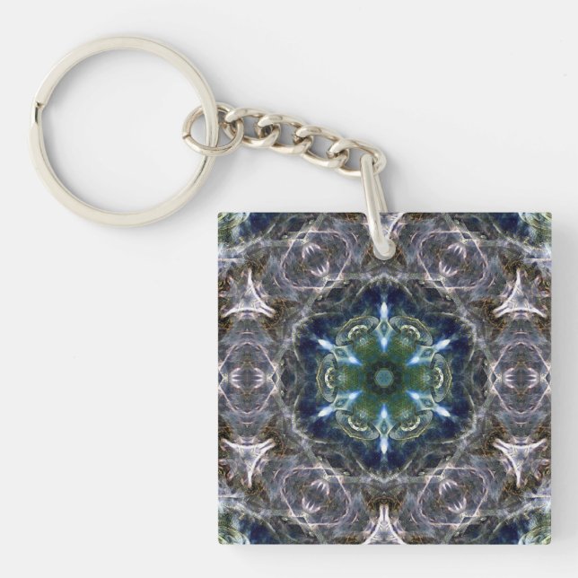 Folk Mandala  Key Ring (Front)