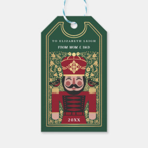 Folk Nutcracker Christmas Personalized Ornament Gift Tags