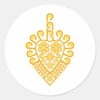 Folk pattern of Polish highlanders - Parzenica Classic Round Sticker