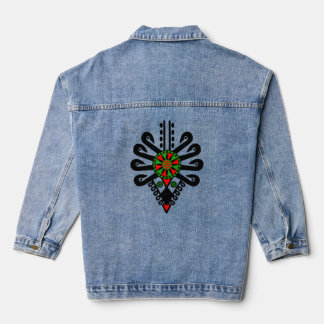 Folk pattern of Polish highlanders - Parzenica Denim Jacket