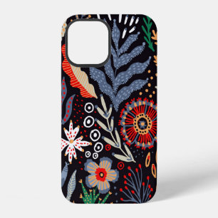Folk pattern, seamless textile design with bright iPhone 12 case