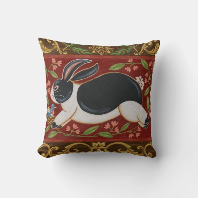 Folk Rabbit Cushion (Front)