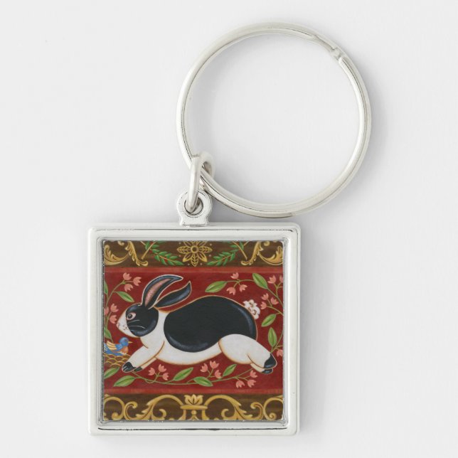 Folk Rabbit Key Ring (Front)
