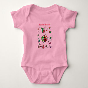 Folk Retro Quaint and Happy Art Baby Bodysuit