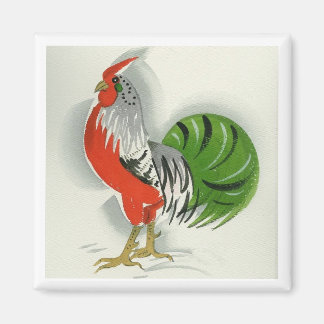 Folk Rooster #9 Magnet