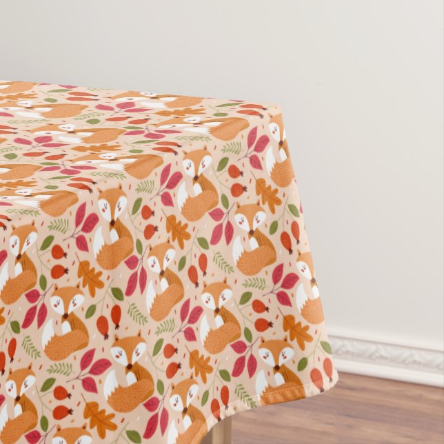 Folk Tale Foxes Tablecloth (In Situ)