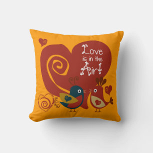 Folkart Birds Love is in the Air Pillow