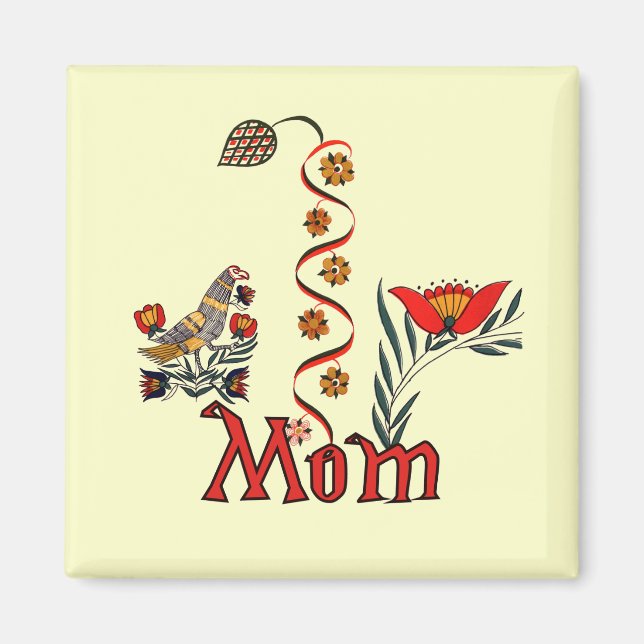 Folkart Mum T-shirts and Gifts Magnet (Front)