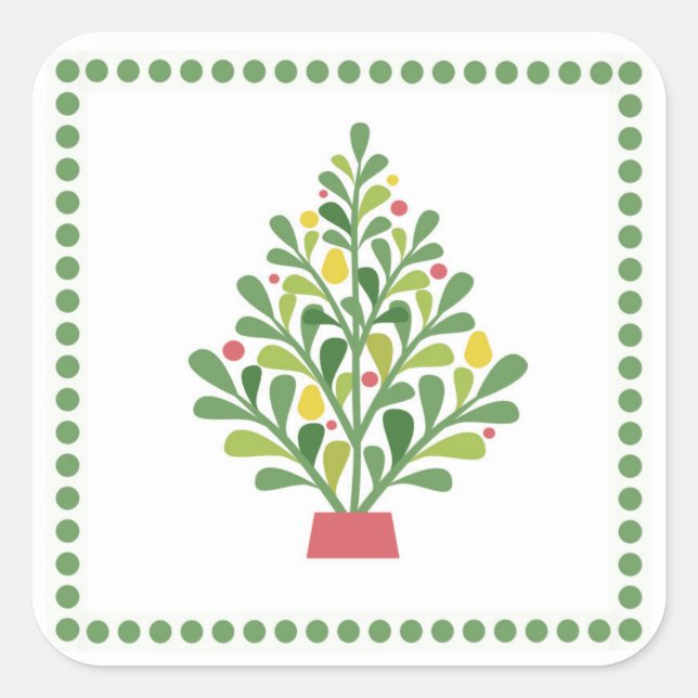 Folklore Christmas Tree Sticker (Front)