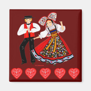Folklore d'Alsace, France Magnet