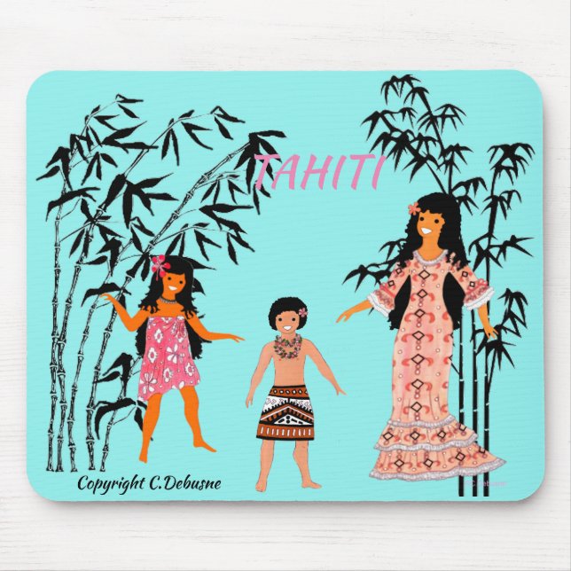 Folklore de TAHITI, Polynésie française Mouse Pad (Front)