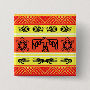 Folklore design 15 cm square badge