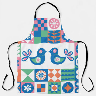 Folklore Floral Card: Scandinavian Design. Apron