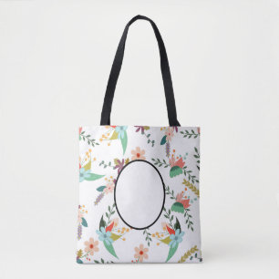 Folklore Florals Add name, monogram, text GIFTS Tote Bag