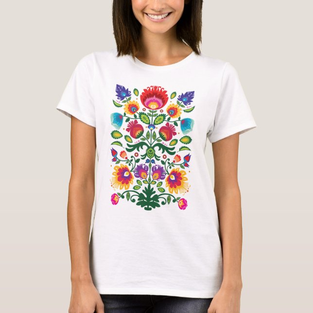 Folklore flowers, mix of colours 1 T-Shirt (Front)