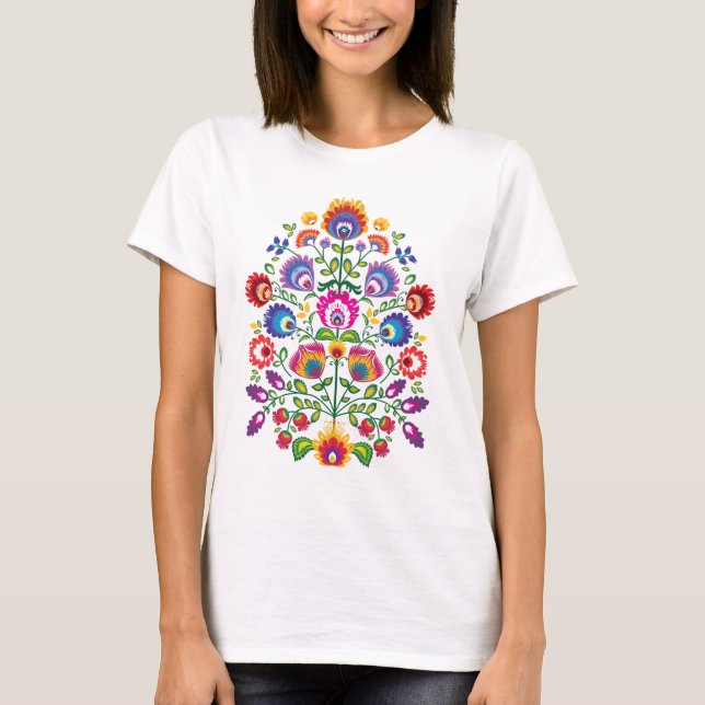 Folklore flowers, mix of colours 3 T-Shirt (Front)