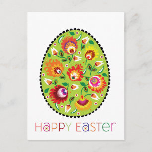 Folklore Happy Easter [egg] Postcard