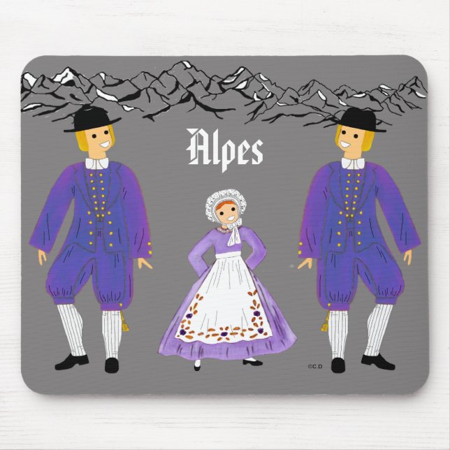 Folklore of the Alps, France Mouse Pad (Front)