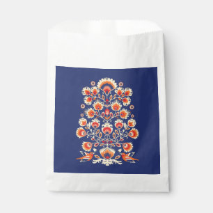 💙💛🧡Folklore with yellow flowers and birds Favour Bag