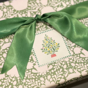 Folklore Wrapping Paper in Green