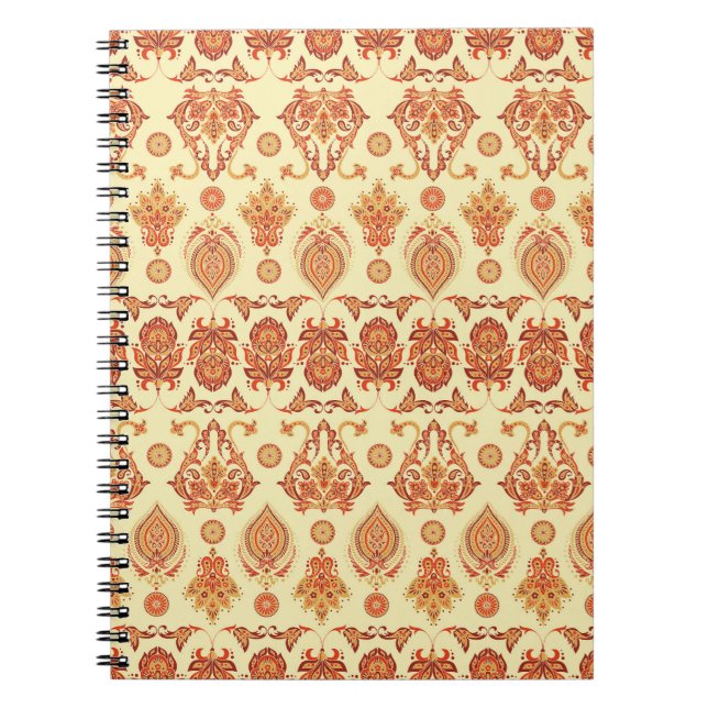 Folkloric Batik Floral Ethnic Pattern Notebook (Front)