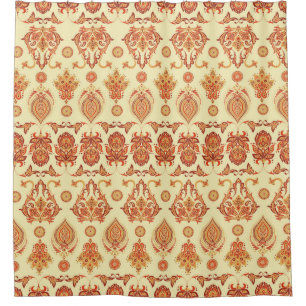 Folkloric Batik vintage ornament. Ethnic Floral se Shower Curtain