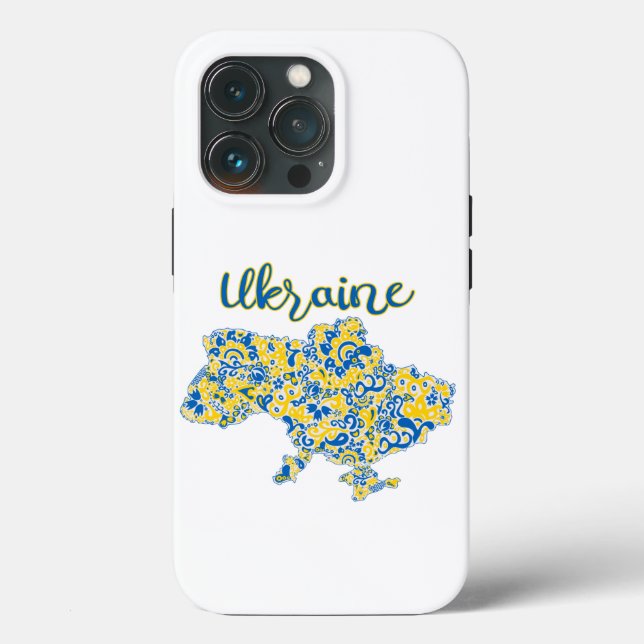 Folkloric pattern and Ukraine typography  Case-Mate iPhone Case (Back)