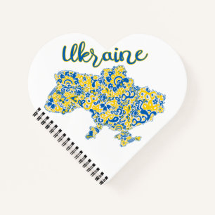 Folkloric pattern and Ukraine typography  Notebook