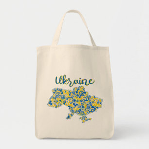 Folkloric pattern and Ukraine typography   Tote Bag