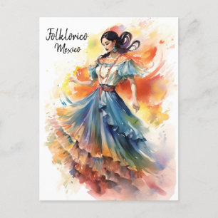 Folklorico Dance Mexico Postcard - World of Dance