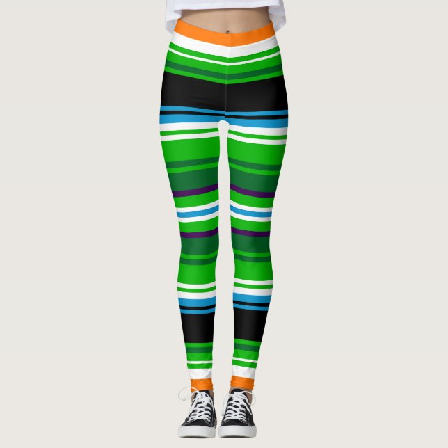 Folkloristic patterns abstraction leggings (Front)