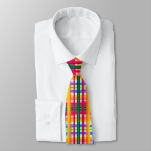 Folkloristic patterns abstraction tie