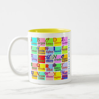 Folks of Letters Two-Tone Coffee Mug
