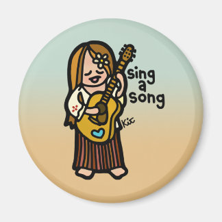 folksinger magnet. magnet