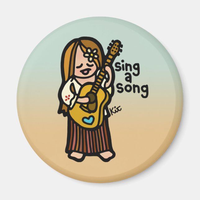 folksinger magnet. magnet (Front)